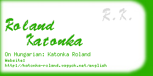 roland katonka business card